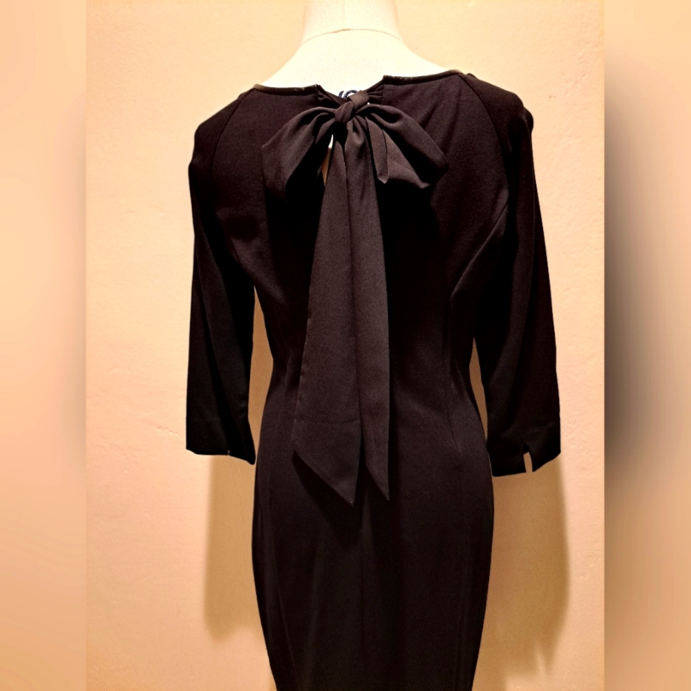 Elegant black dress with trim detail LAST CHANCE DISCOUNTED